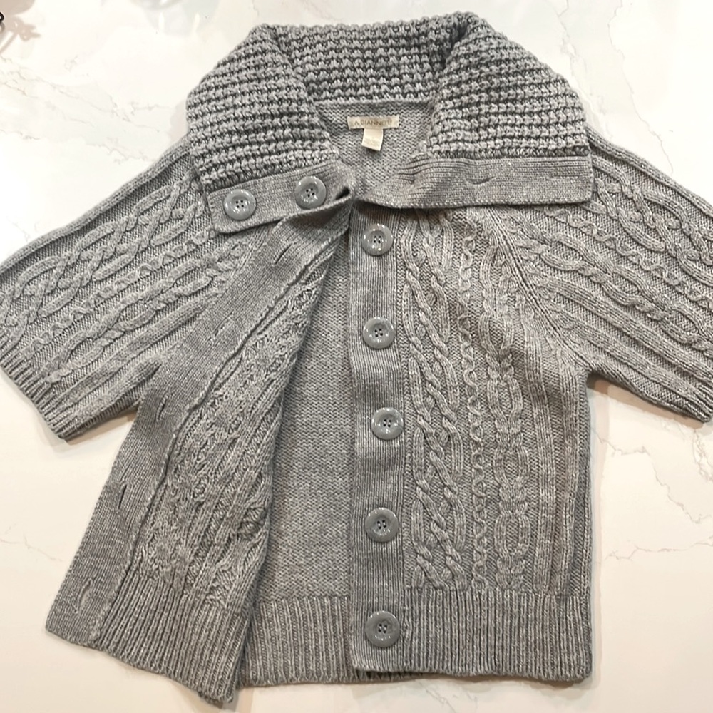 A.Giannetti grey knit short sleeve sweater. Women’s small